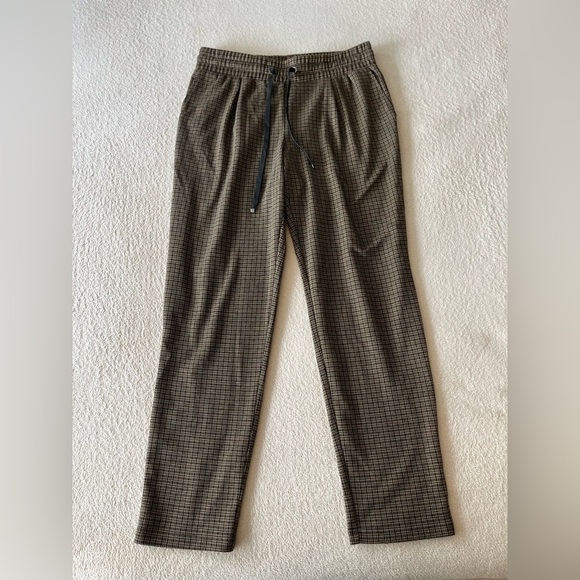 Cleo Houndstooth Slim Trousers with Drawstring Waist  M - Picture 3 of 9